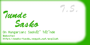 tunde sasko business card